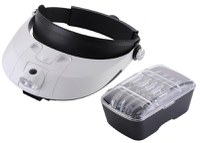 Cozoroc ALB cu lanterna si 5 tipuri de lupe MG81001-H - 1