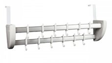 Cuier dublu pentru montare pe usa, 14 x 55 cm