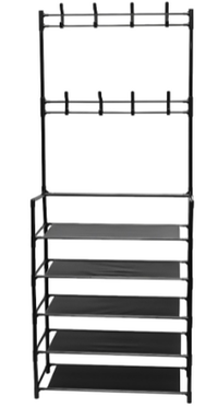 Cuier haine cu suport pantofi  5 rafturi 171x80 cm - 1