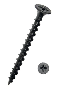 Cutie 200 piese NEGRESE pentru lemn 3.5 x 55 mm - 1