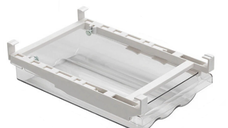 Cutie pentru depozitare oua cu suport prindere la raftul frigiderului