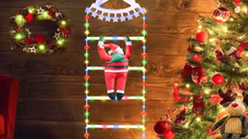 Decoratiune Scara lui Mos Craciun luminoasa Led multicolor 25x160 cu model STELUTA