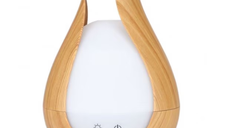 Difuzor Aromaterapie NATUR cu Ultrasunete si LED 7 Culori, 200 ml, Telecomanda MK