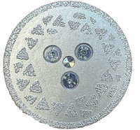 Disc diamantat galvanizat 2 fete diametru 65 mm prindere M14 - 1