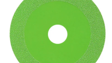 Disc diamantat LASERLINE pentru flex de taiat sticla si cristal 115mm VERDE