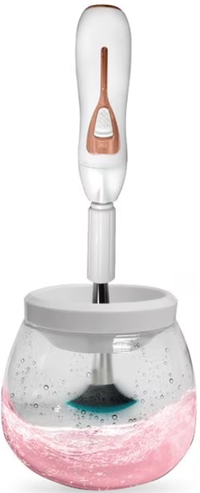 Dispozitiv curatare pensule machiaj cu uscator automat functie rotativa - 1