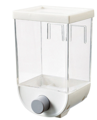 Dozator de cereale 1Kg plastic transparent Alb - 1