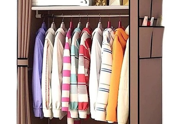 Dulap HAINE Textil 2 Rafturi 56x 44 x 146cm MARO si Depozitare Laterala