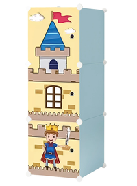 Dulap modular din plastic cu schelet metalic culoare Albastru pentru camera copiilor - 1