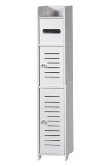 Dulap pentru baie ingust suport hartie igienica 4 niveluri 80 X 17 X 15cm - 1