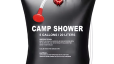 Dus solar pentru camping PVC Capacitate 20L Negru