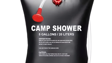 Dus solar pentru camping PVC Capacitate 20L Negru