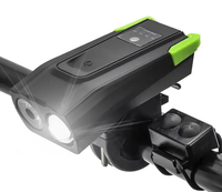 Far LED pentru bicicleta sau trotineta 10W cu claxon bk-1718 - 1