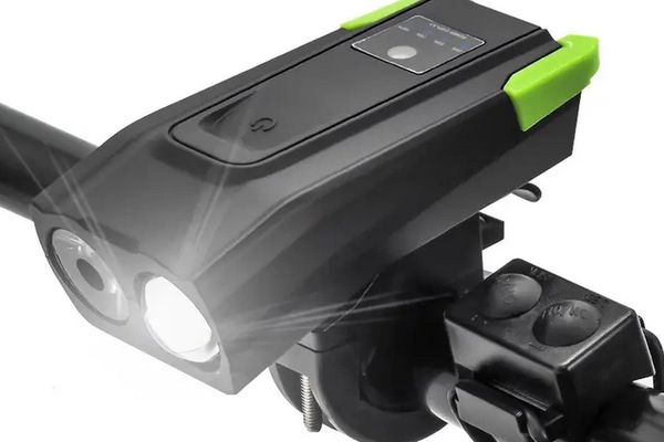 Far LED pentru bicicleta sau trotineta 10W cu claxon bk-1718