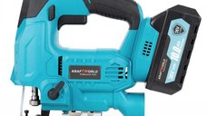 Fierastrau pendular pentru Lemn KraftWorld, 2 acumulatori 36V 10Ah