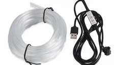 Fir RGB 5m lumina ambientala auto cu alimentare mufa USB