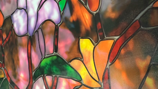 Folie autoadeziva pentru geam flori colorate 45 x 300 cm