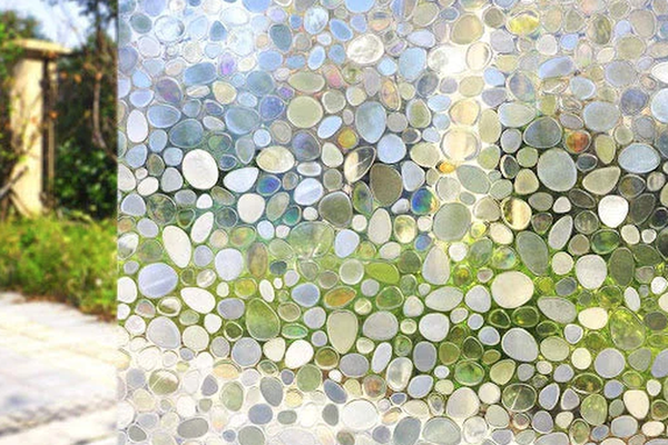 Folie decorativa vitrostatica pentru geam autoadeziva  45 x 300 cm model PIETRICELE