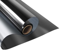 Folie Reflexiva protectie Geamuri montare pe interior si protectie solara UV NEAGRA 45 x 300 cm - 1