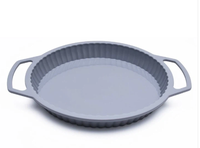 Forma rotunda din silicon pentru Copt Prajituri  24x3.5 cm Gri - 1