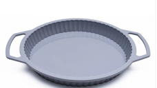 Forma rotunda din silicon pentru Copt Prajituri  24x3.5 cm Gri