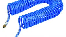 Furtun Spiralat 15 Metri 8 x 5 mm pentru Aer Comprimat