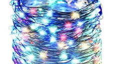 Ghirlanda COLORATA 5m 50LED la priza Luminoasa Decorativa din Cupru