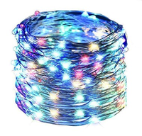 Ghirlanda COLORATA 5m 50LED la priza Luminoasa Decorativa din Cupru - 1