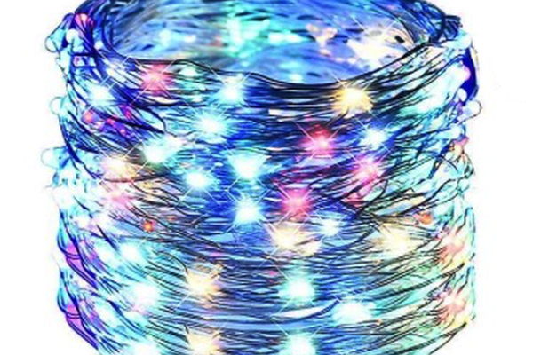 Ghirlanda COLORATA 5m 50LED la priza Luminoasa Decorativa din Cupru