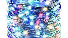 Ghirlanda Luminoasa COLORATA 5m cu 50 LED-uri - Decoratiune din Cupru