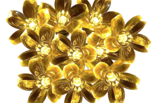 Ghirlanda solara cu 50 flori de cires LED interior-exterior LY