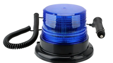 Girofar led 12v 24V cu magnet si mufa bricheta ALBASTRU