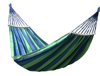 Hamac de gradina pentru o persoana multicolor 190x80 cm cu bara lemn 40 cm - 1