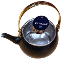 Ibric Ceai VL-9460 Vicalina NEGRU 1.2L cu Capac Transparent - 1