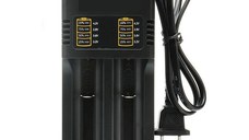 Incarcator Acumulatori 18650 MS-282AX 4.2V Li-Ion cu 2 Porturi la Priza 220V