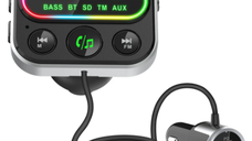 Încărcător Auto Bluetooth 5.0 MP3 - Muzică și Încărcare Rapidă