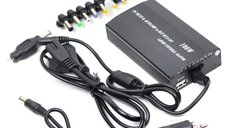 Incarcator Laptop Auto + Priza cu 8 MUFE Universale 12v / 220v  AX