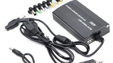 Incarcator Laptop Auto + Priza cu 8 MUFE Universale 12v / 220v  AX