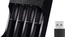 Incarcator MS-5D84A4 Acumulatori 4.2V Li-Ion 18650 cu 4 Porturi la USB AX