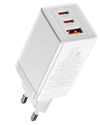 Incarcator retea rapid PD 65W 2xUSB-C + USB ALB - 1