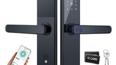 Incuietoare digitala inteligenta pentru usi acces prin amprenta Cheie card WiFi aplicatie