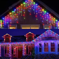 Instalatie de Craciun 1500 25 tip FRANJURI de 20 metri 500 LED MULTICOLOR - 1