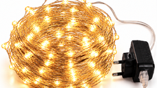 Instalatie LED Alb Cald 600 LED-uri 30m Fir Cupru 1500-57 Decorativa