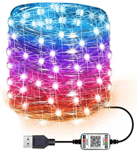 Instalatie luminoasa inteligenta bluetooth 4.0 control din aplicatie conectare prin USB 5 metri multicolora - 1