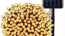Instalatie Solara 10 Metri cu 100 LED liniara ALB CALD HS