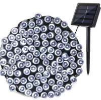 Instalatie solara 1500 16 ALB RECE cu 320 led lungime 12 metri telecomanda - 1