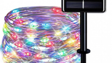 Instalatie solara 30 metri cu 300 LED fir CUPRU telecomanda MULTICOLOR 1500 21