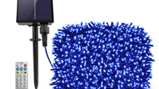 Instalatie solara decorativa 600 LED lungime 60 metri 1500 15 ALBASTRA