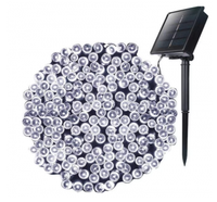 Instalatie solara decorativa lungime 30 metri cu 300 LED ALB RECE - 1