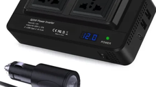 Invertor Auto Q-CC8200 300W 12V/220V cu 2 Porturi USB